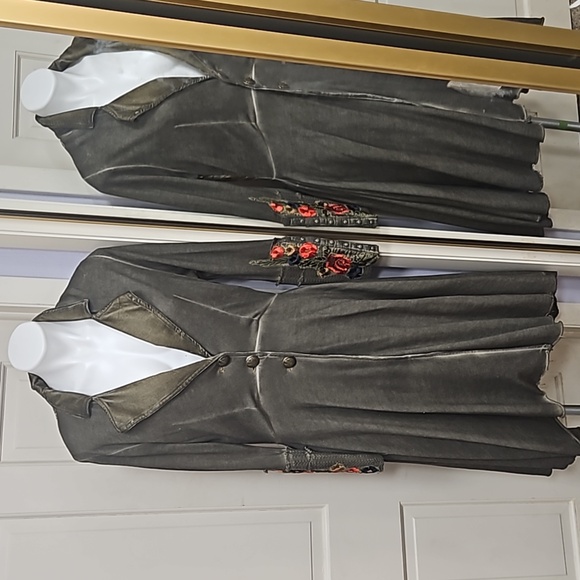 Aratta silent velvet gold brigade swing coat jacket dress - Picture 2 of 13